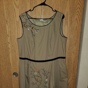 Beautiful eShakti embroidered dress size 22W NWT